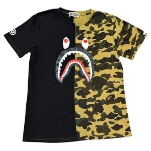 A Bathing Ape Shirt Men’s Medium Camo Green Black Shirt BAPE World Gone Mad